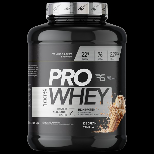 Basic Supplements, PRO Whey, 2270 g, Sladoled Vanila