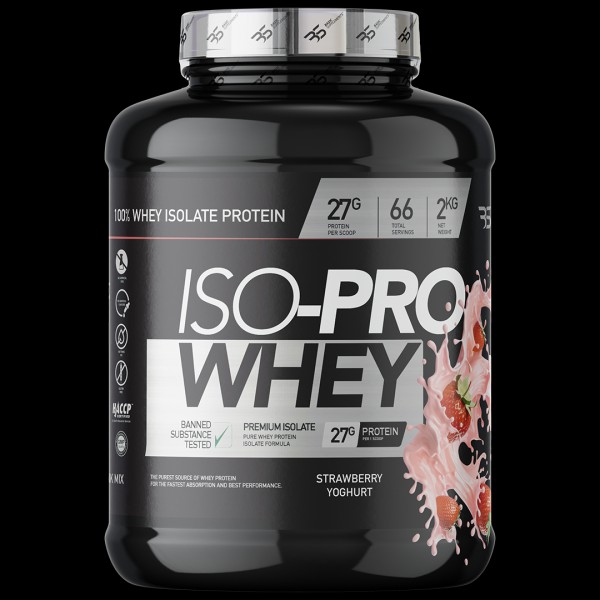 Iso Pro, Whey, 2000 g, Jagoda-jogurt