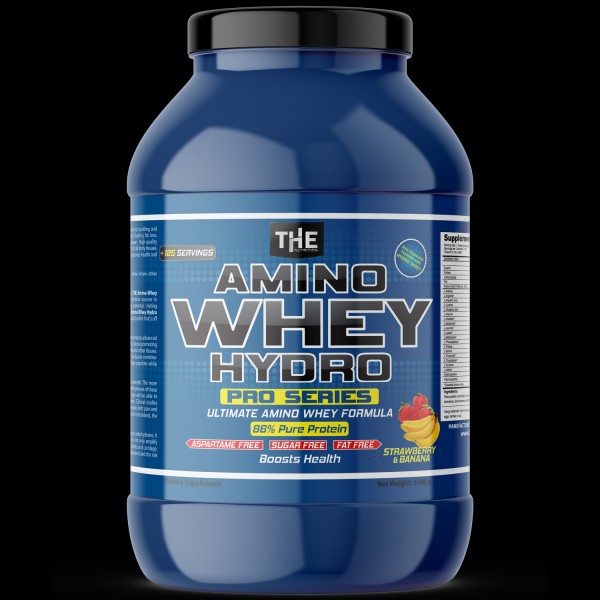 The Nutrition, Amino Whey Hydro, 3500 g, Jagoda-banana