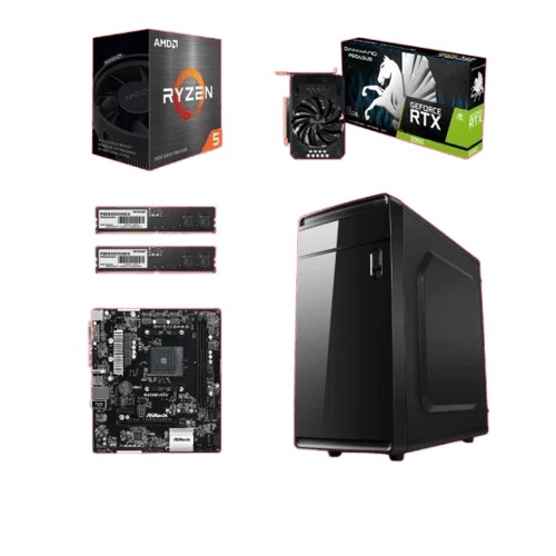 Start Desktop računar Element, Ryzen 5 5500, RTX 3050, 16GB DDR4, 512GB SSD, Windows 11 Pro, Office 2021, Crni