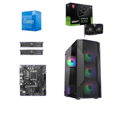 Start Desktop računar Horizon, i5 12400F, 32GB DDR4, 512GB SSD, RTX 4060, Windows 11 Pro, Office 2021, Crni