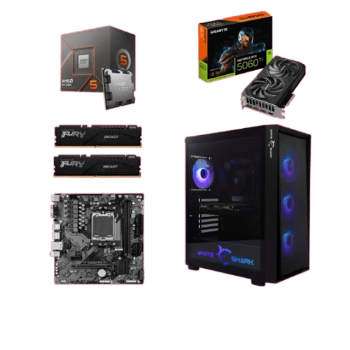 Start Desktop računar Orichalum, Ryzen 5 7600, RTX 5060 Ti 16GB, 32GB DDR5, 1TB SSD, Windows 11 Pro, Office 2021, Crni