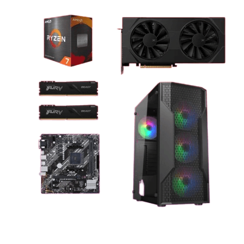 Start Računar Overlord, Ryzen 7 5700X OC, RX 9060 XT OC 16GB, 32GB DDR4, 1TB SSD