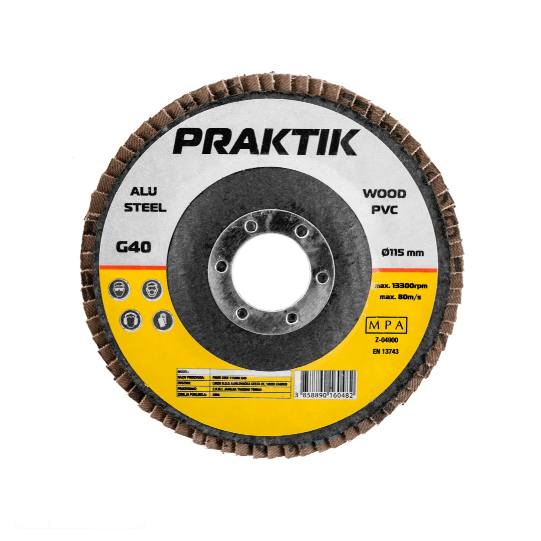 PRAKTIK Lamelarni fiber disk fi 115 mm/G40 P007