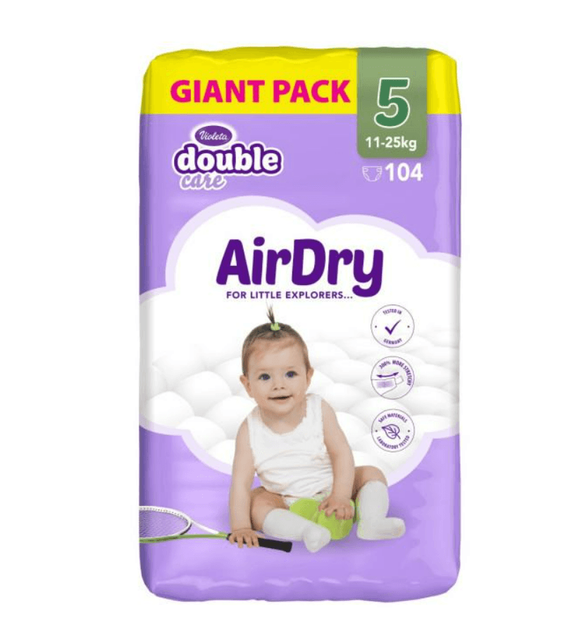 VIOLETA DC Giant pelene za sušenje na zraku, 5 juniorskih, 11-25 kg, 104/1