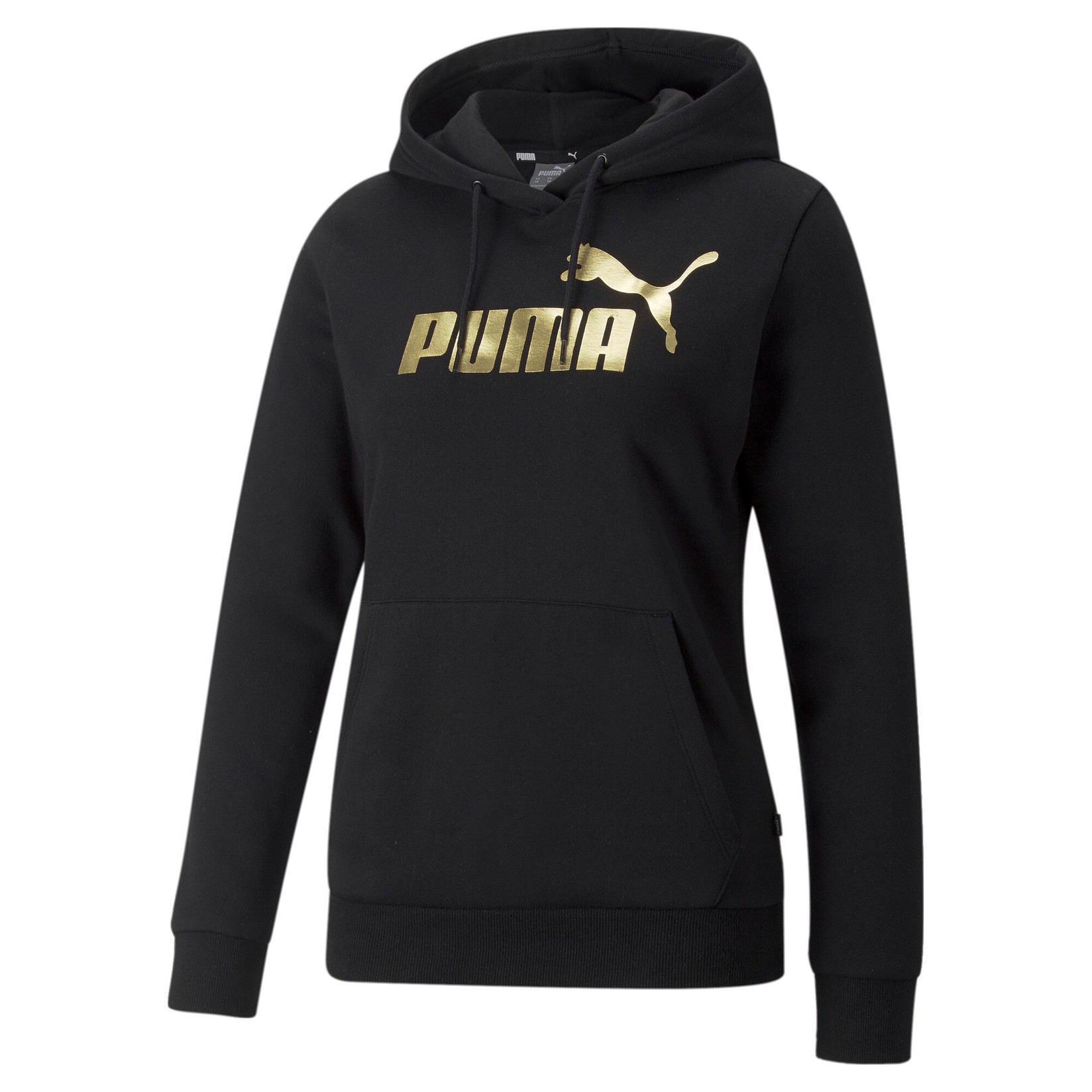PUMA Ženska dukserica ESS+ s kapuljačom s metalik logom FL, 849958-01, crna