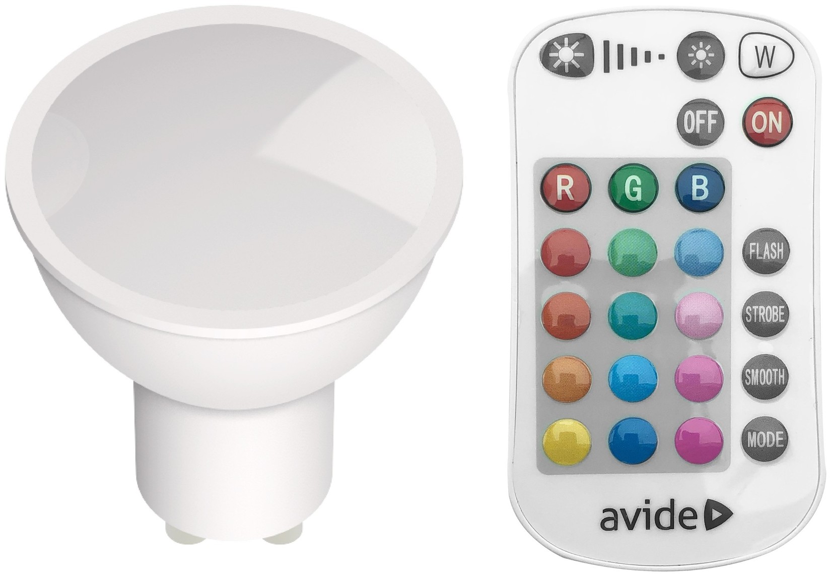 AVIDE LED žarulja RC GU10 RGB 4.2W bijela