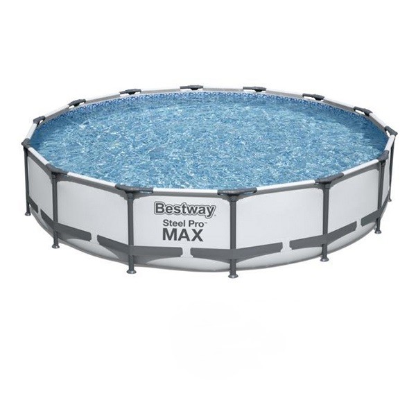 BESTWAY Vrtni bazen 427x84 cm Steel Pro Max sivi
