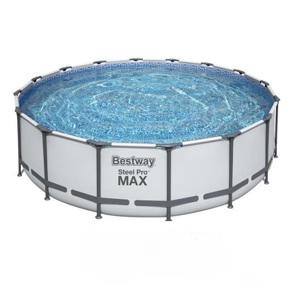 BESTWAY Porodični dvorišni bazen 549x122cm sa čeličnim okvirom 56462 sivi