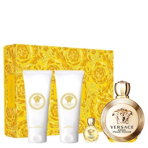 VERSACE Eros ženski parfemski set EDP 100ml + gel za tuširanje 100ml + losion za tijelo 100ml + 5ml