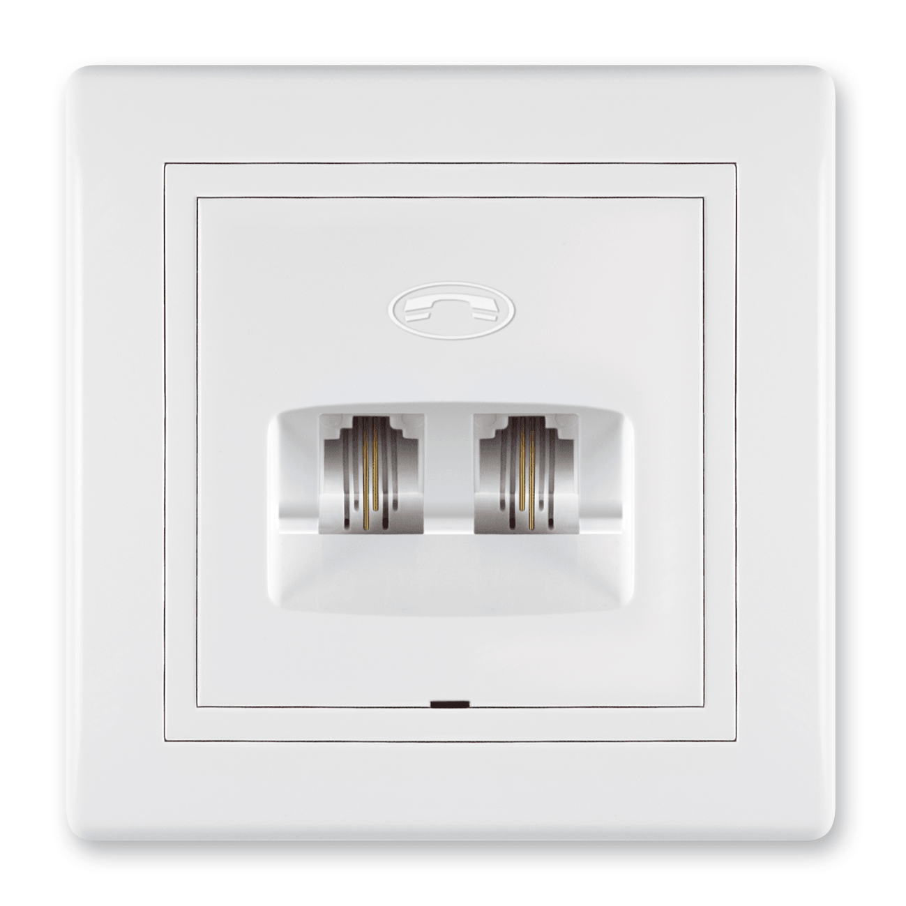 ALING-CONEL Telefonska utičnica PRESTIGE 2xRJ12 6/4 b/m bijela