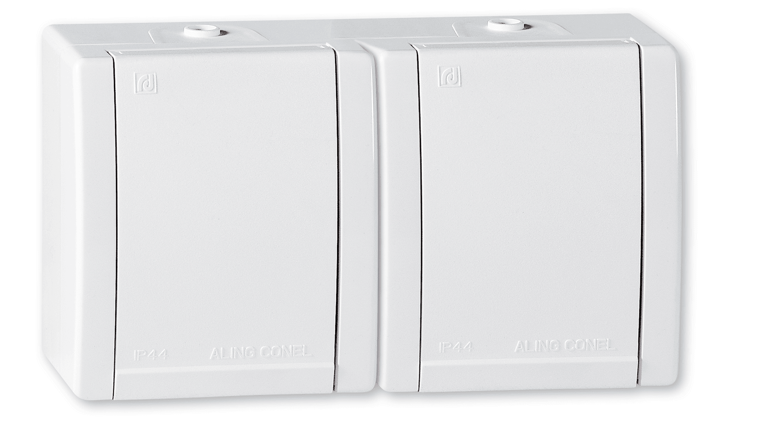 ALING-CONEL Dvostruka dvopolna utičnica s plastičnim uložkom POWER IP44 bijela
