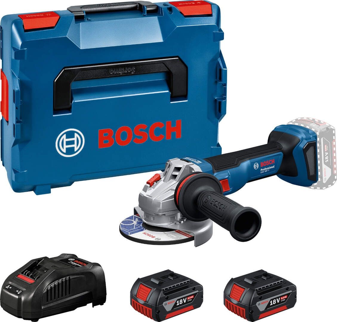 Bosch GWS 18V-11 baterijska brusilica 18V, 125mm, 2x5.0Ah, L-Boxx 06019N4103
