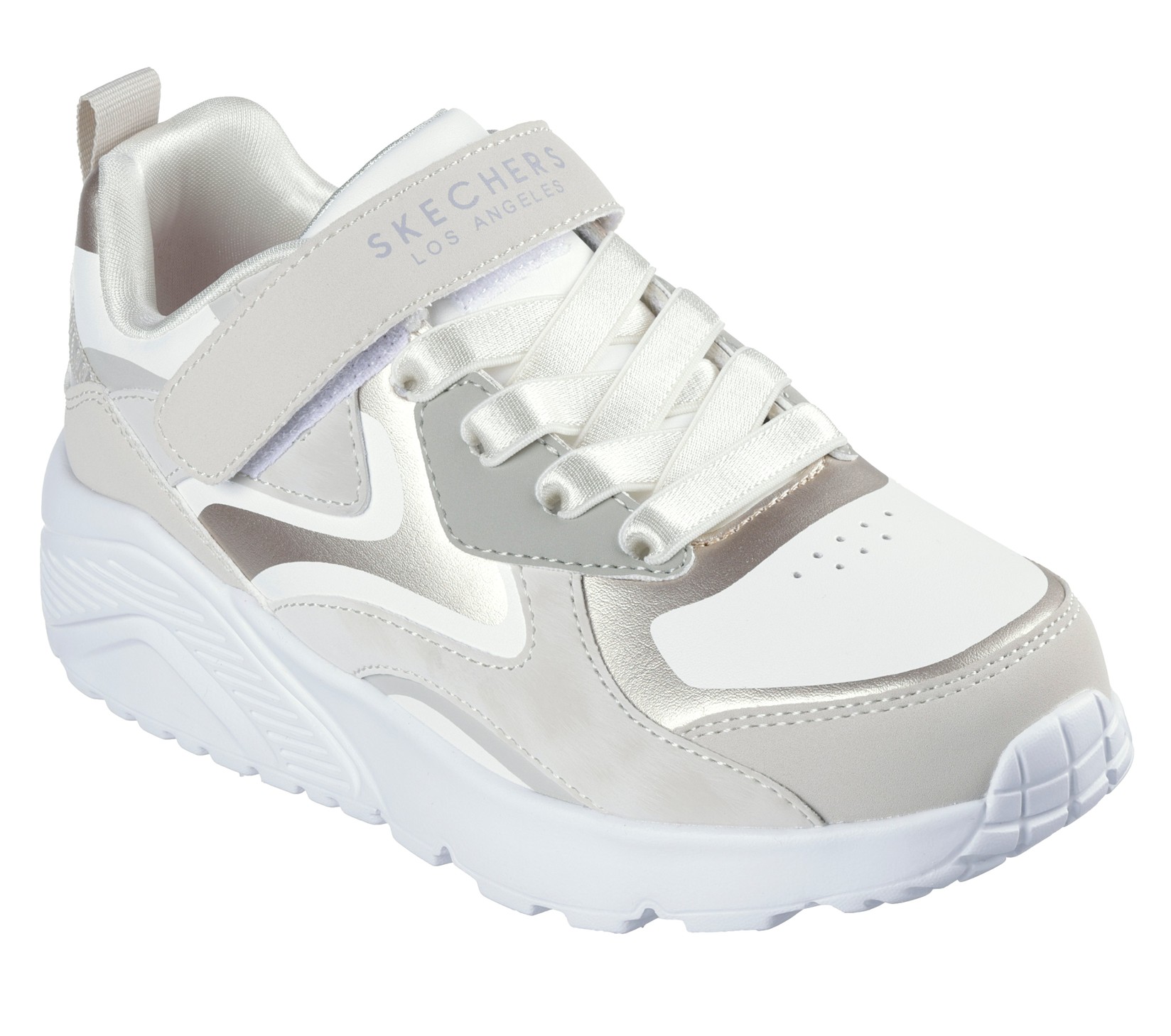 Skechers Uno Lite-Metallic Burst patike za djevojčice, 310380L-LPMT, bijele