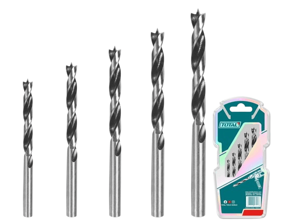 Total Tools Set borera za drvo, 5 Komada