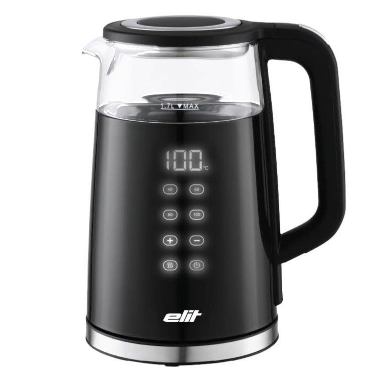 ELIT 1.7B električni čajnik AquaPRO, crni