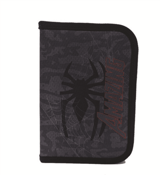 Tomo šped Pernica 1-zip Spider 32264, Crna