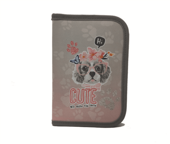 Tomo šped Pernica 2-zip Cute 32267, Krem