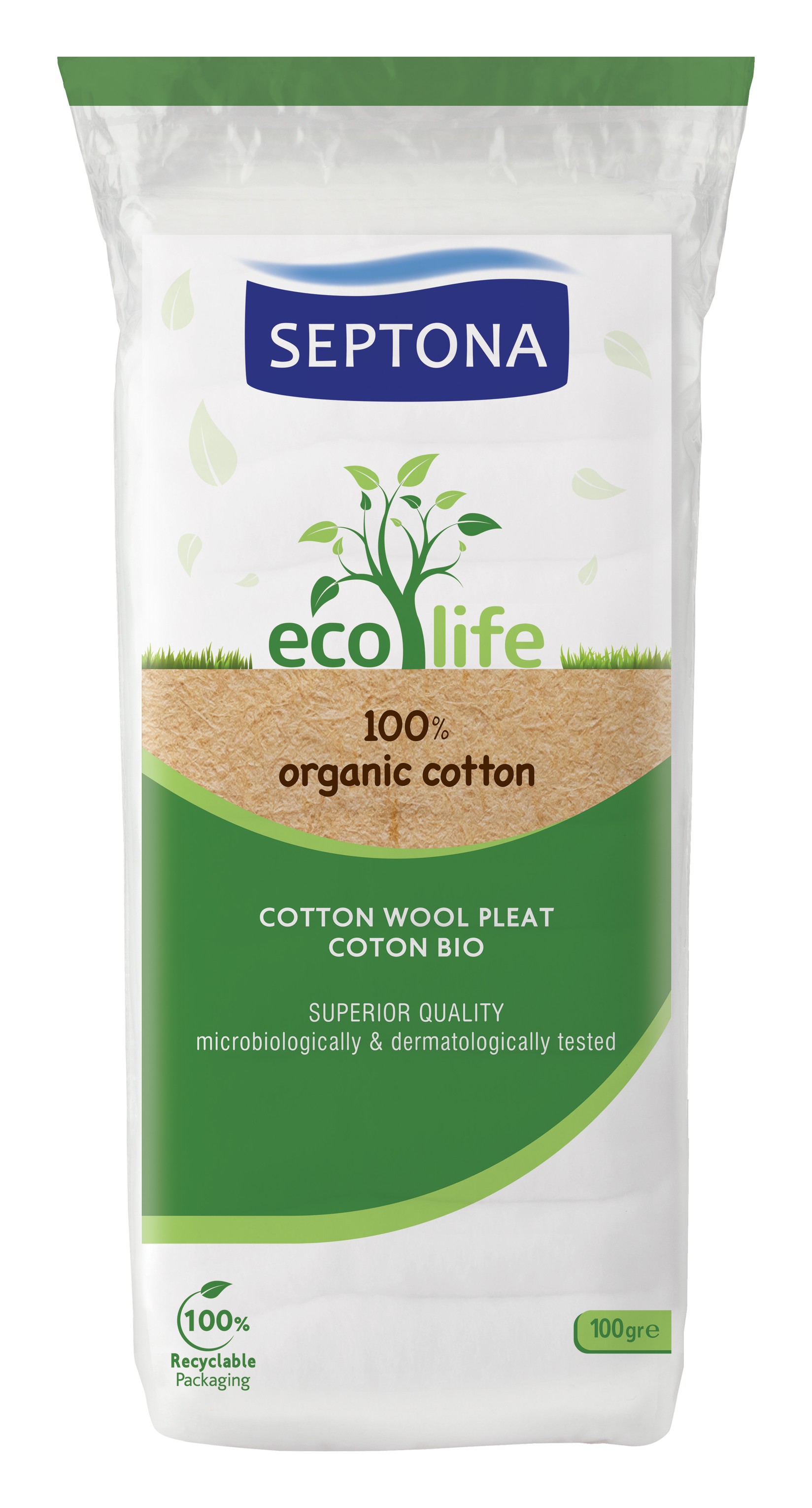 Septona Higijenska vata 100g-100% organski pamuk Eco life