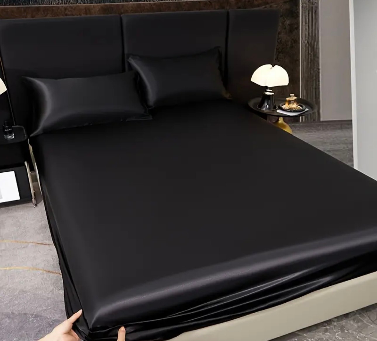 Tintilintić Navlaka za madrac - 160x200 cm, crna