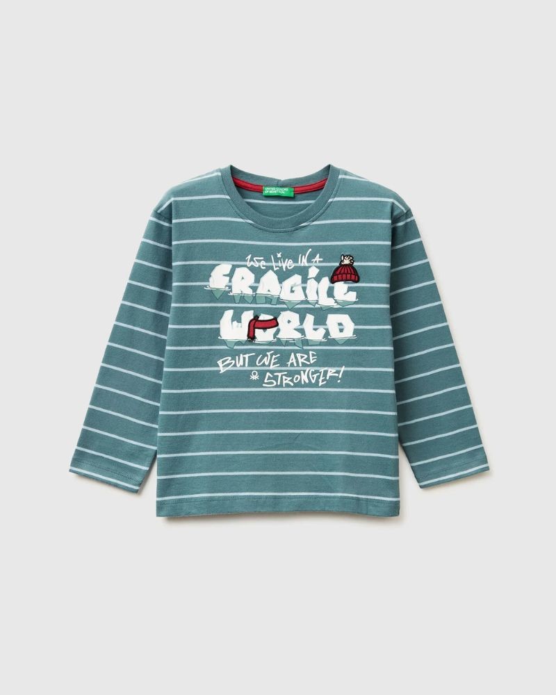 Benetton Majica za dječake 3XVJG10KWP-906-82, Zelena