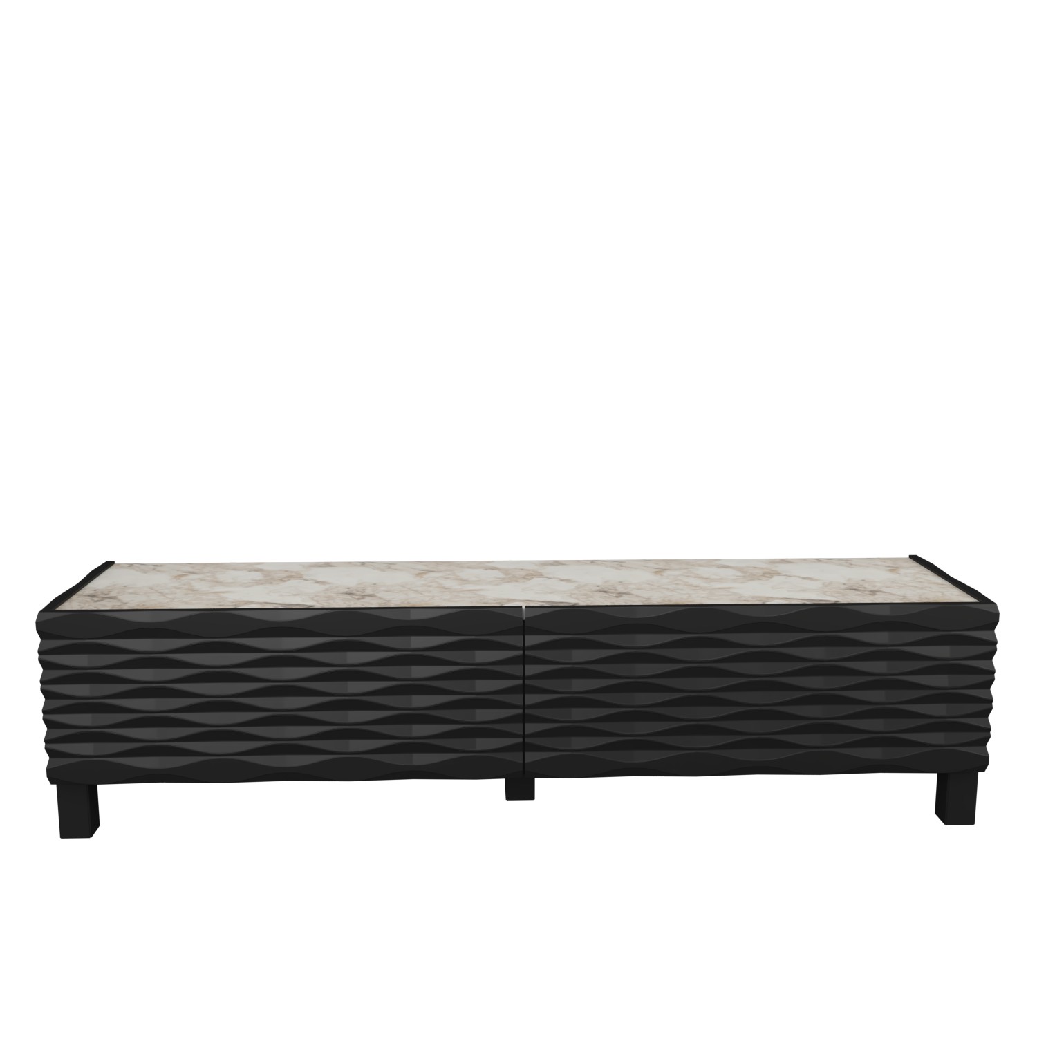 Decorotika TV komoda Lerze, Crna-bež