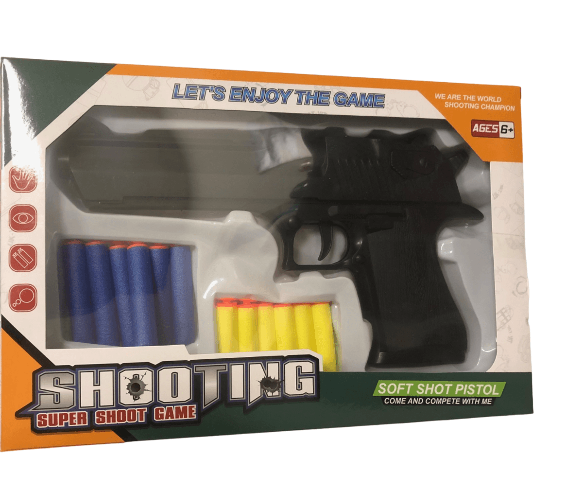 Igračka Pištolj Soft Shot Pistol, Crna