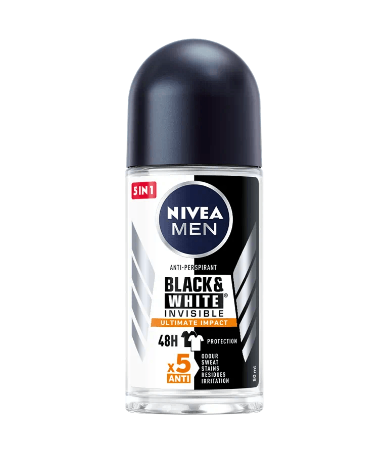 NIVEA muški roll-on dezodorans Black & White Invisible Ultimate Impact 50 ml