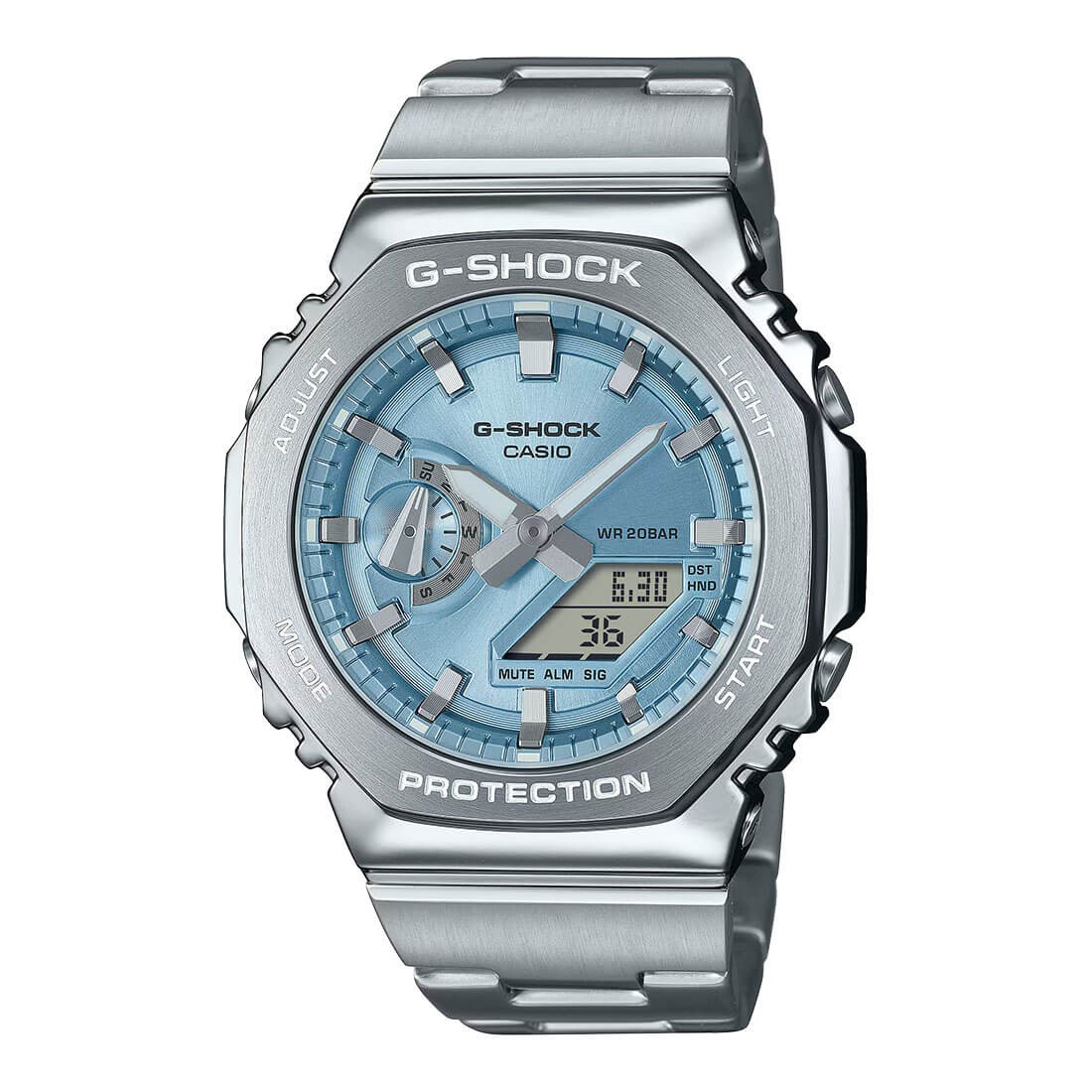 G-SHOCK Casio Sat GM-2110D-2AER, Sivi