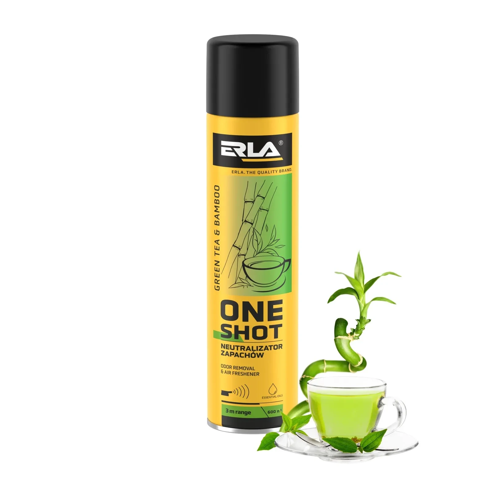 ERLA ONE SHOT GREEN TEA&BAMB - osježivač prostora u spreju 600ml