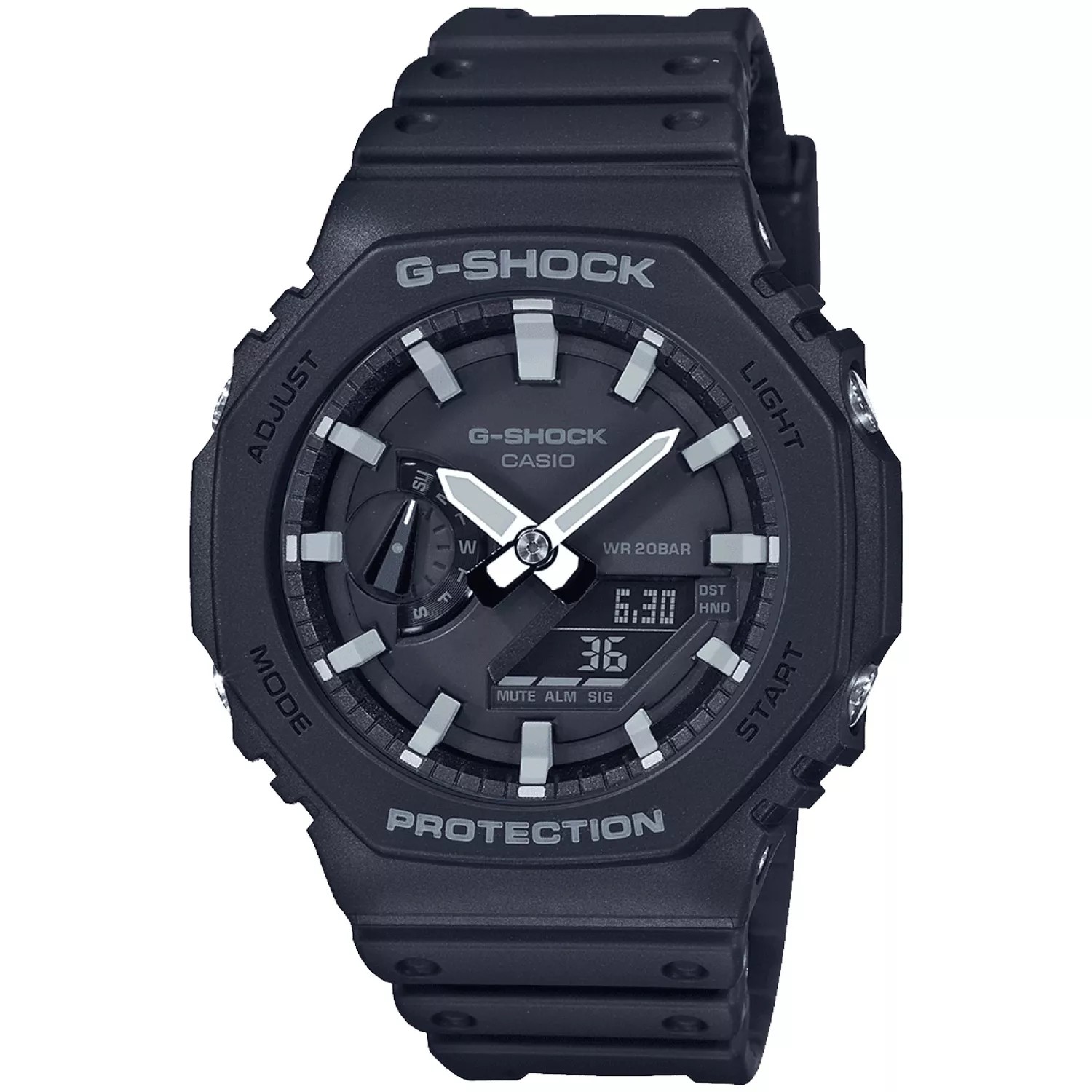 G-SHOCK Casio Sat GA-2100-1AER, Crni