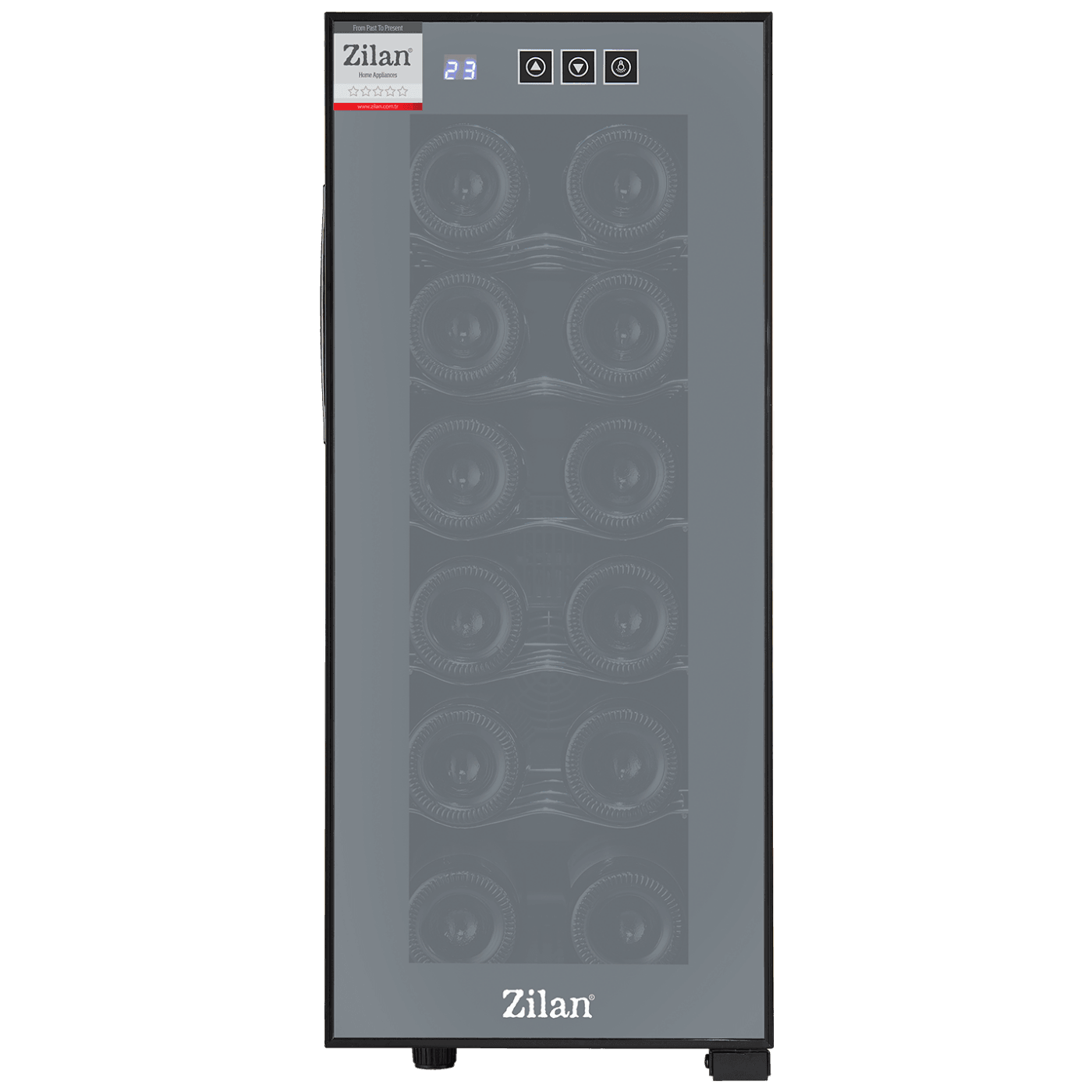 Zilan ZLN4682 Vinska vitrina, 33l, 12 boca vina, Antracit