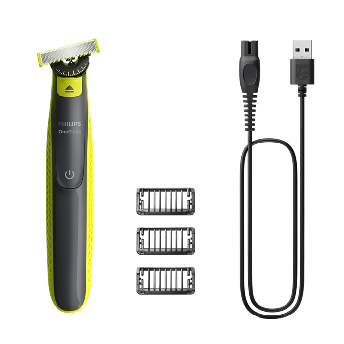 PHILIPS OneBlade električni brijač za muškarce, britva od 360 stepeni, 3 češlja