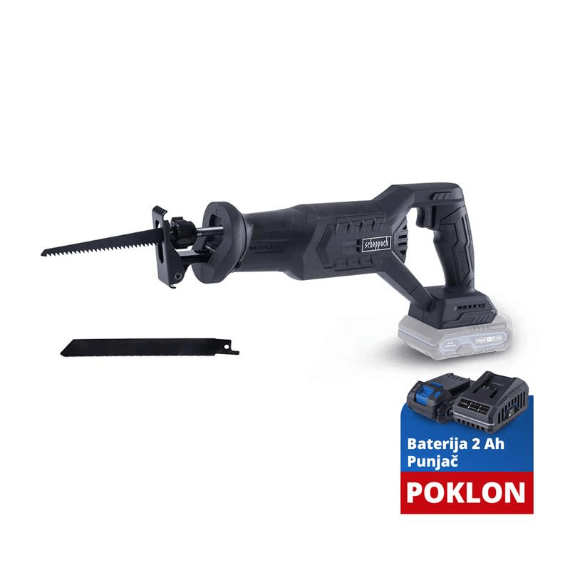 Scheppach Aku recipročna pila lisičji rep brushless IXES BC-SAS250BE-X, Solo, Crna