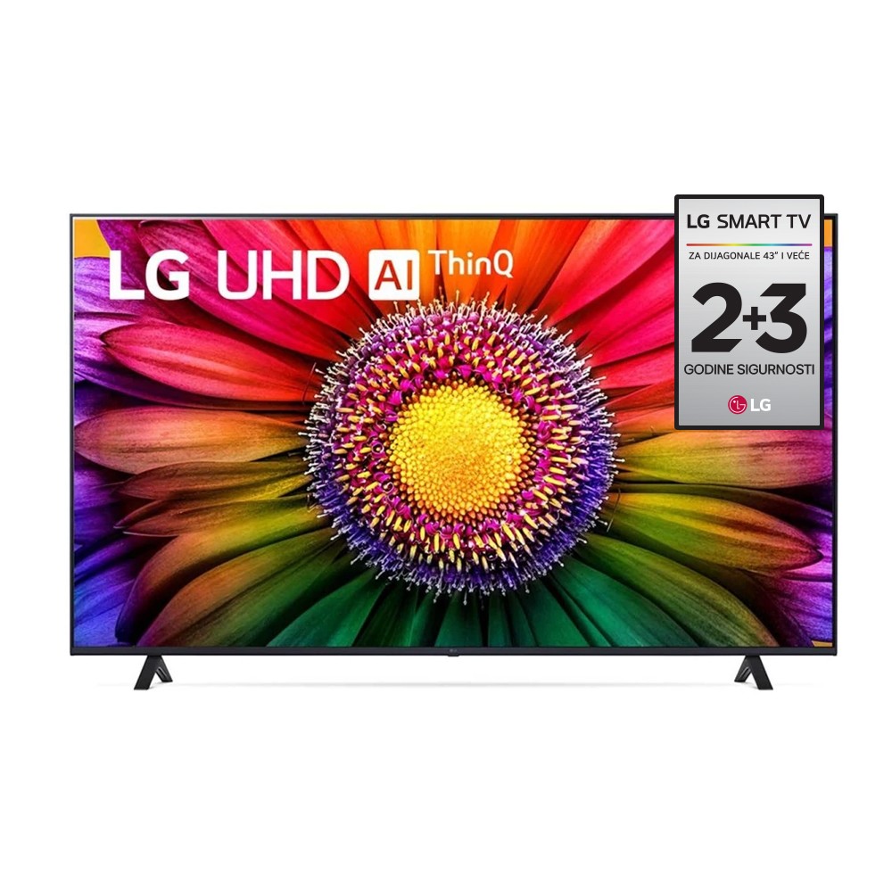 LG TV 50UR80003LJ 50", LED, UHD, Smart, WebOS ThinQ AI, crni