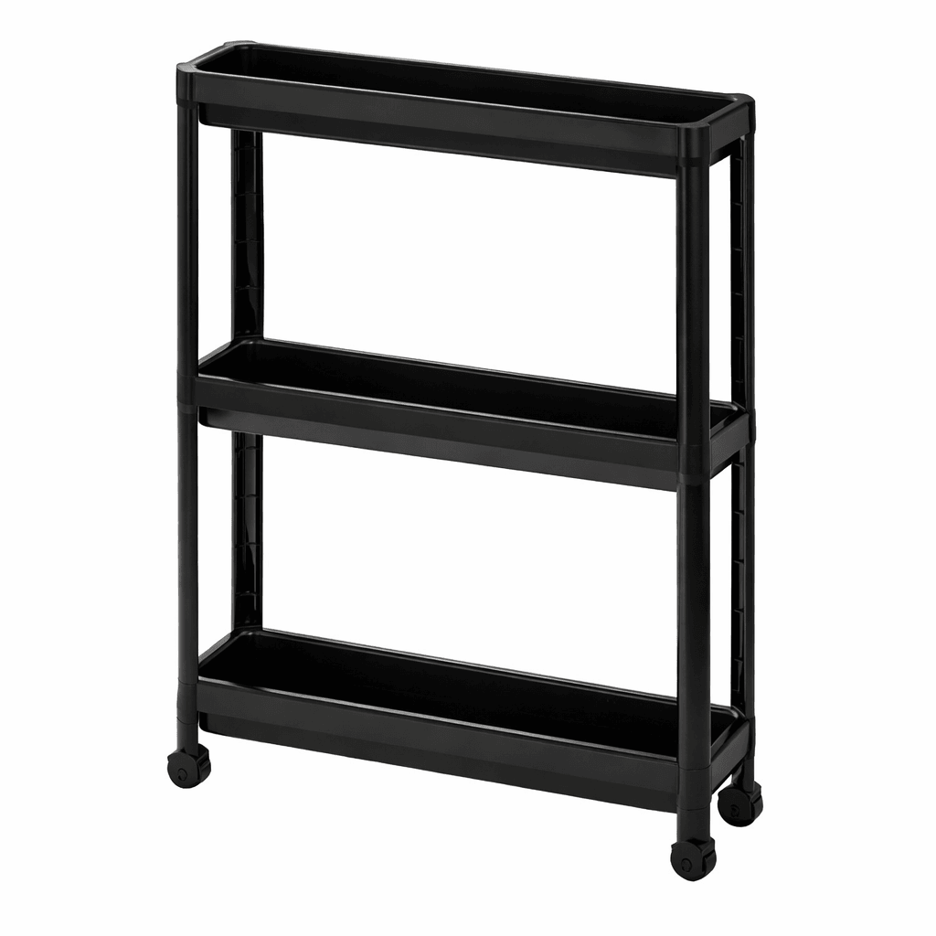 Polica na točkićima sa 3 nivoa 70 x 53 x 18 cm