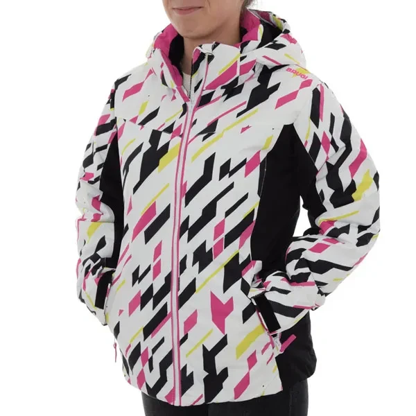 Brugi Jakna za djevojčice Print wht, Bijelo - roze