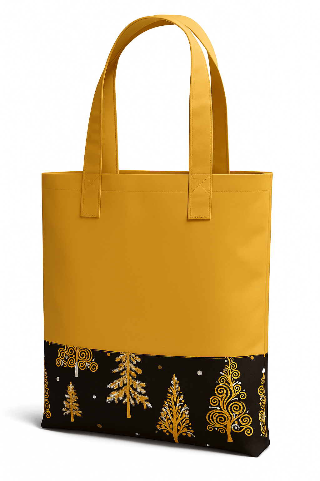 Ženski ceker sa zimskim motivom, žuti