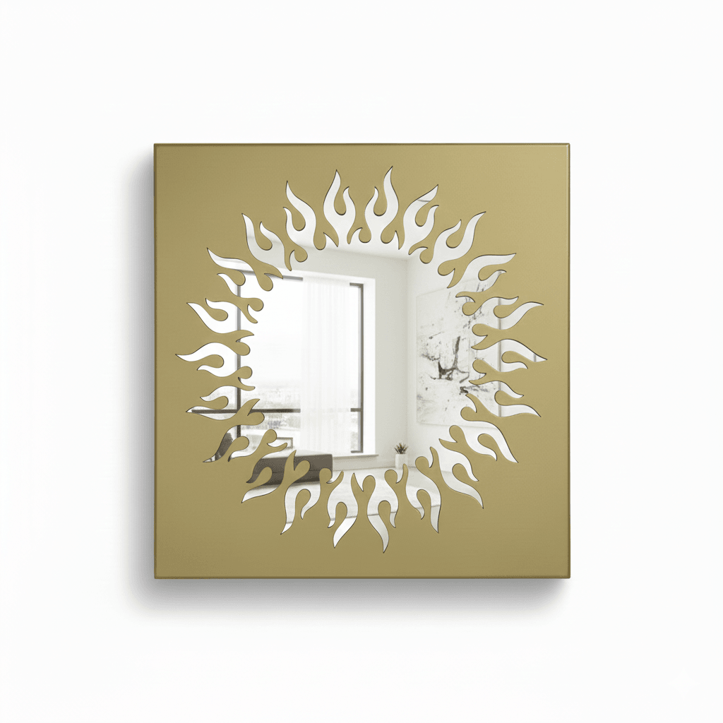 METALLON HOME Ogledalo Sunny 50x50 cm, zlatna