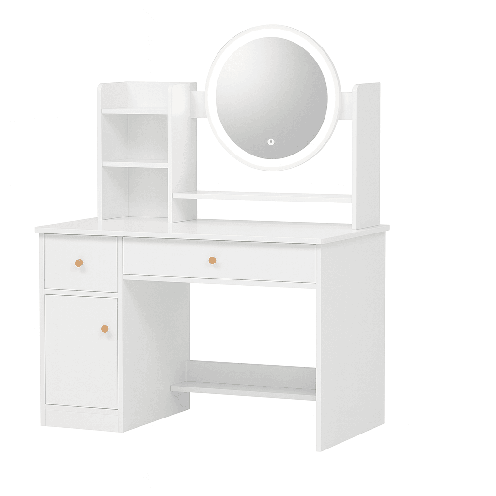 GIGA Thalia Stol za šminkanje sa ogledalom 80cm, Bijeli