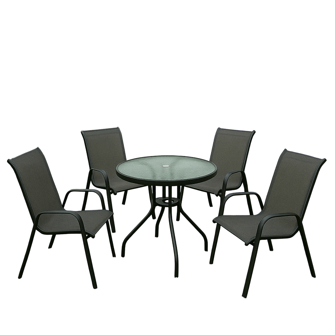 MVN Metalni vrtni set stol Hawaii + 4 stolice Aruba