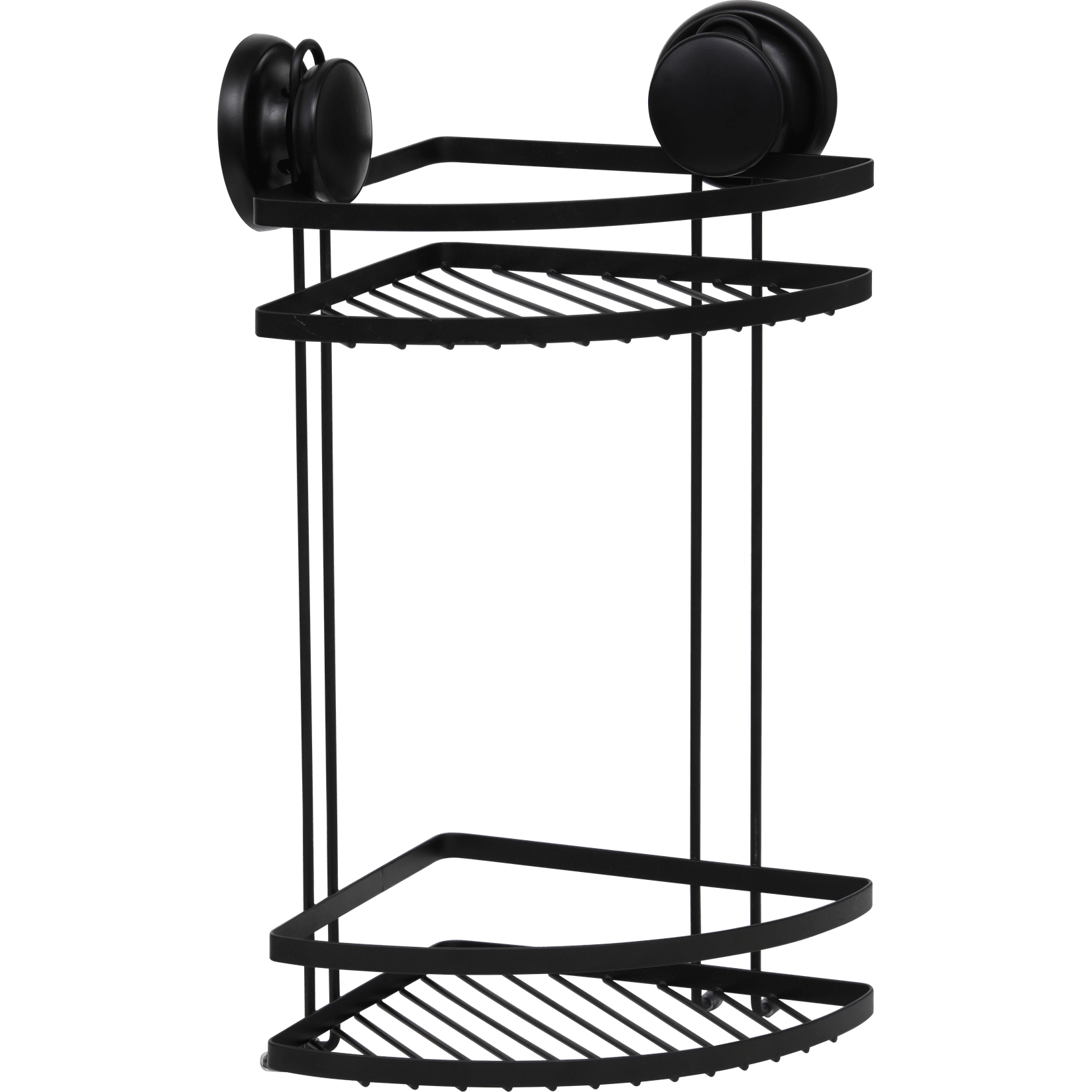 TENDANCE Dvostruka ugaona zidna polica za 2 usisivača 20x20x39xm, Crna