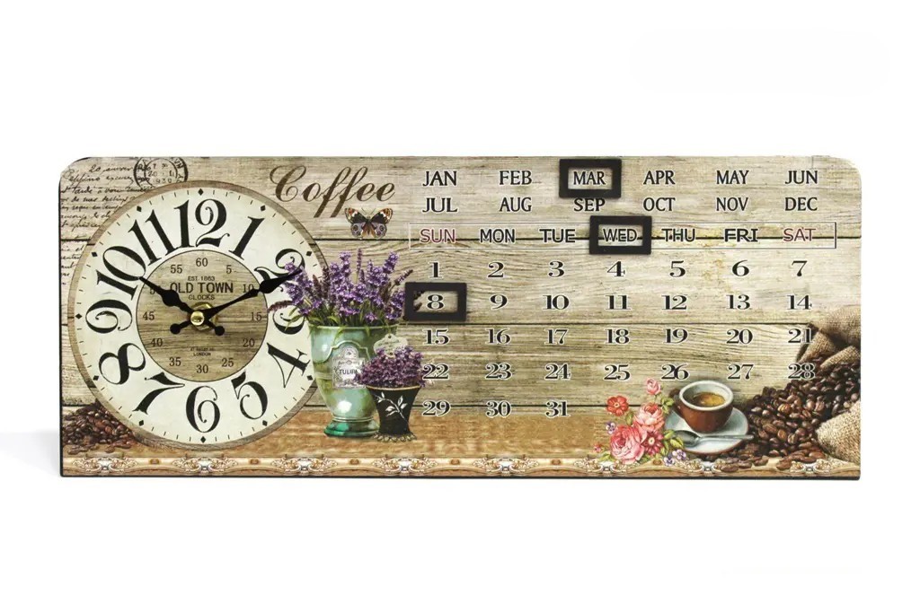 Stoni sat sa kalendarom 37 x 14 x 7 cm