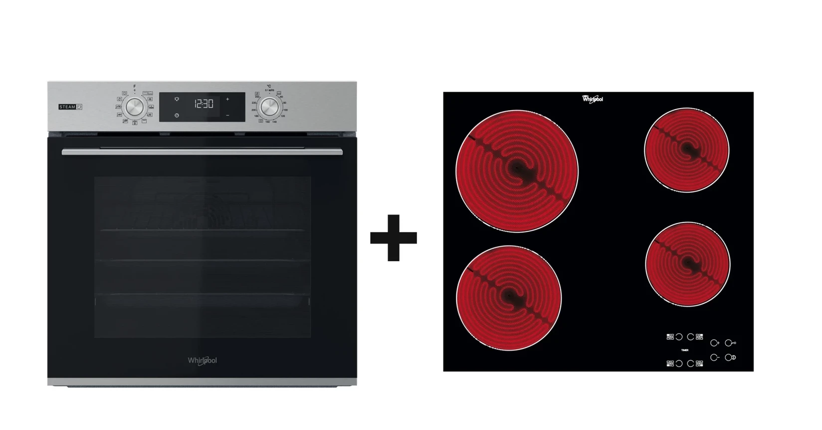 Whirlpool Ugradbeni set Piroliza OMSK58RU1SX + AKT 8090/NE