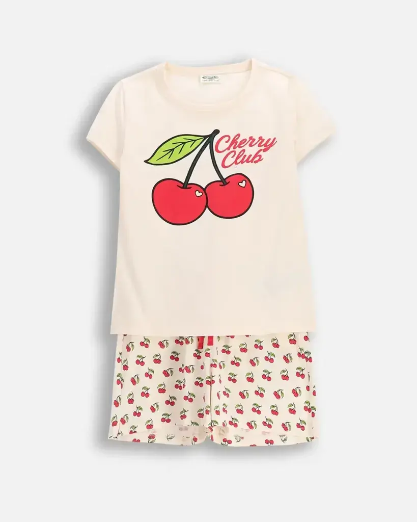 Coccodrillo Pidžama za djevojčice Cherry, Roza