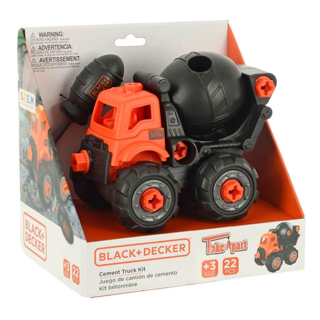 Black & Decker Razdvojivi kamion za mješanje cementa TT003M-BD, 3+, Narandžasti + Odvijač, Crni
