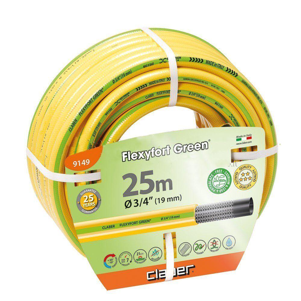 Claber Crijevo za vodu Flexyfort, 3/4, 25m, Žuto-zeleno