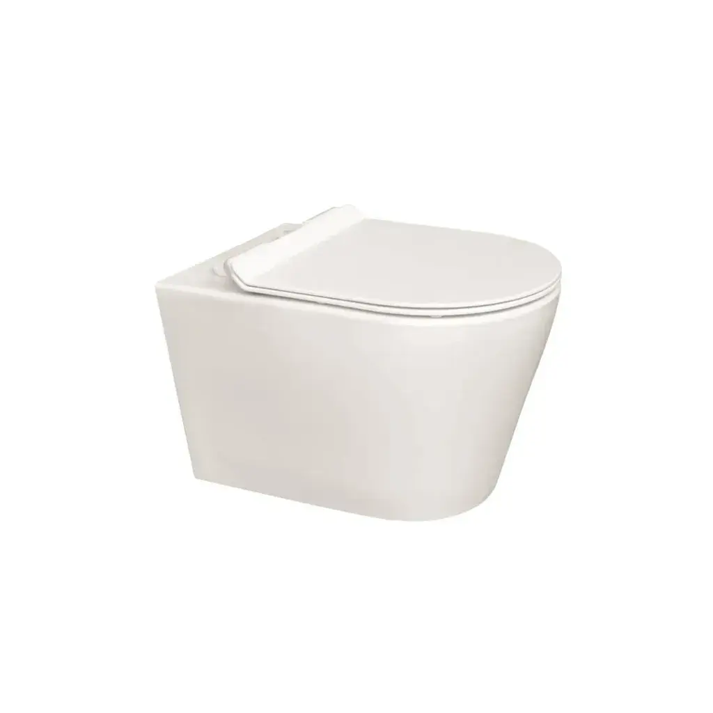 Inter Ceramic Wc set, viseća školjka bez ruba sa soft close wc daskom, Bijela