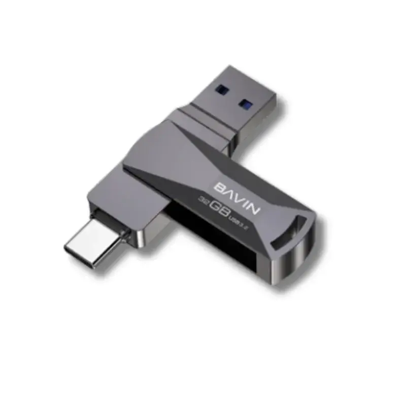 Bavin USB memorija UF-02-32G, 32 GB, USB 3.2 i Type-C, 30 MB/s zapis, 100 MB/s čitanje, TLC