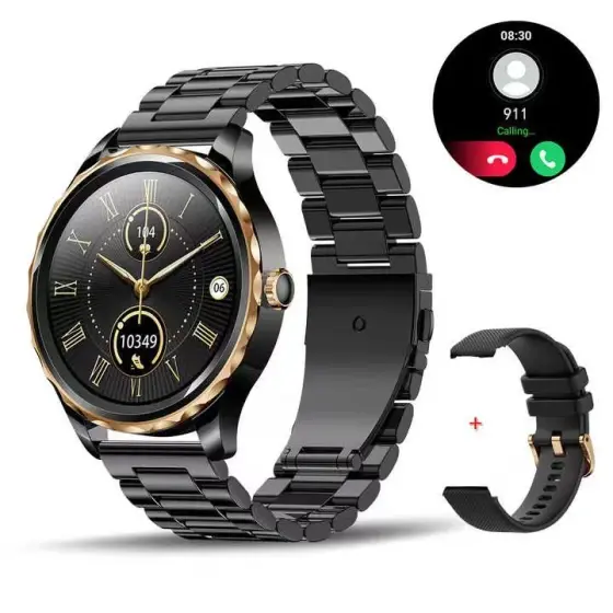 Mador Pametni sat QR02. 1.32", 40mm, IPS, Crni